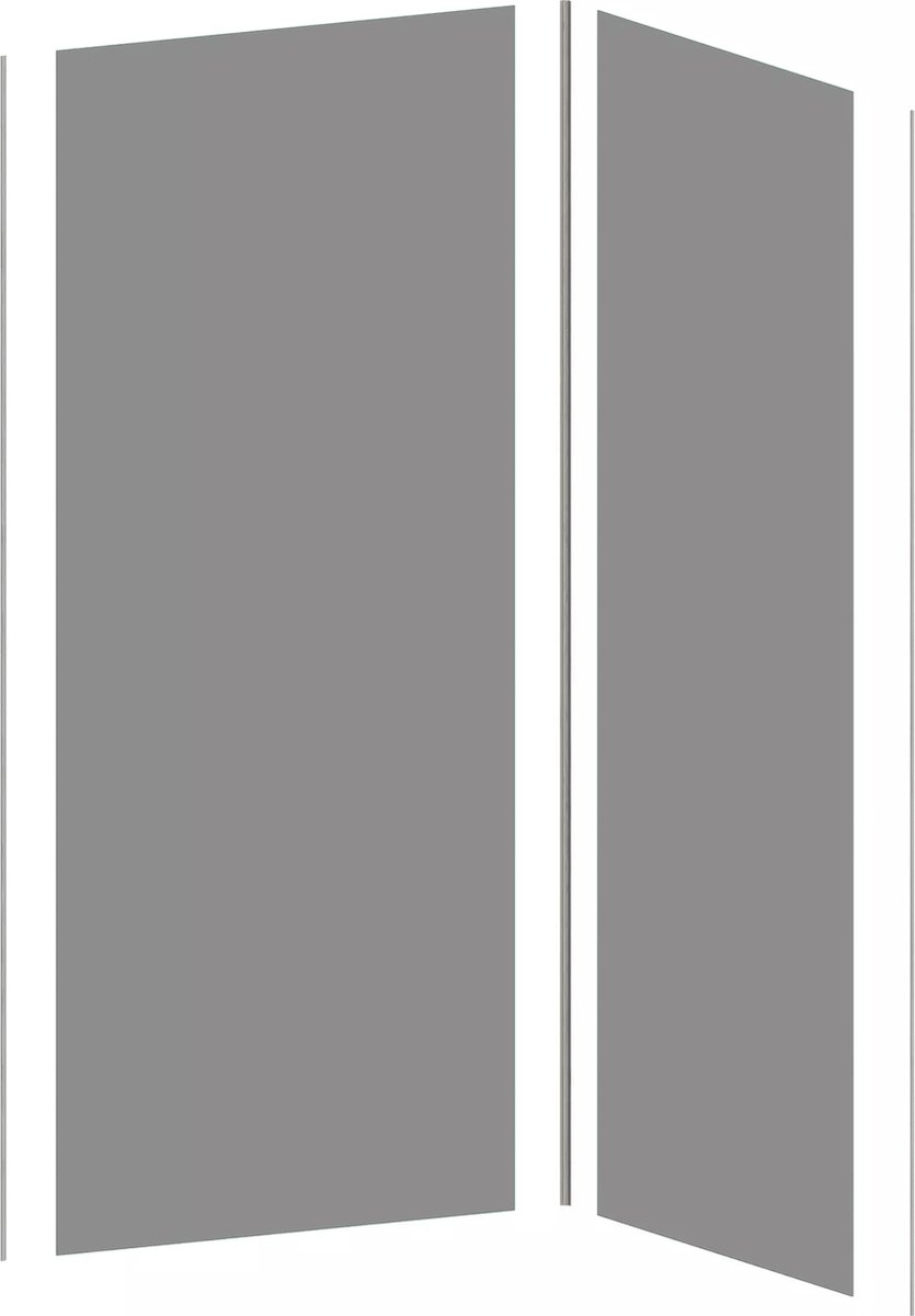 Vente-unique Set van twee douchewandpanelen inclusief profielen - 2 x L90 x H210 cm