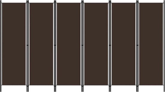 vidaXL Paravent à 6 panneaux Marron 300 x 180 cm