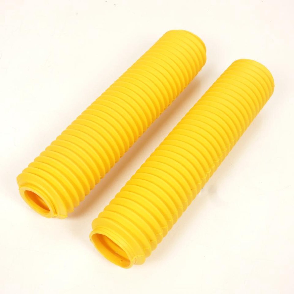 vorkbeschermer voor motorfiets geel rubber d: 43mm d: 59mm l:460mm nieuw