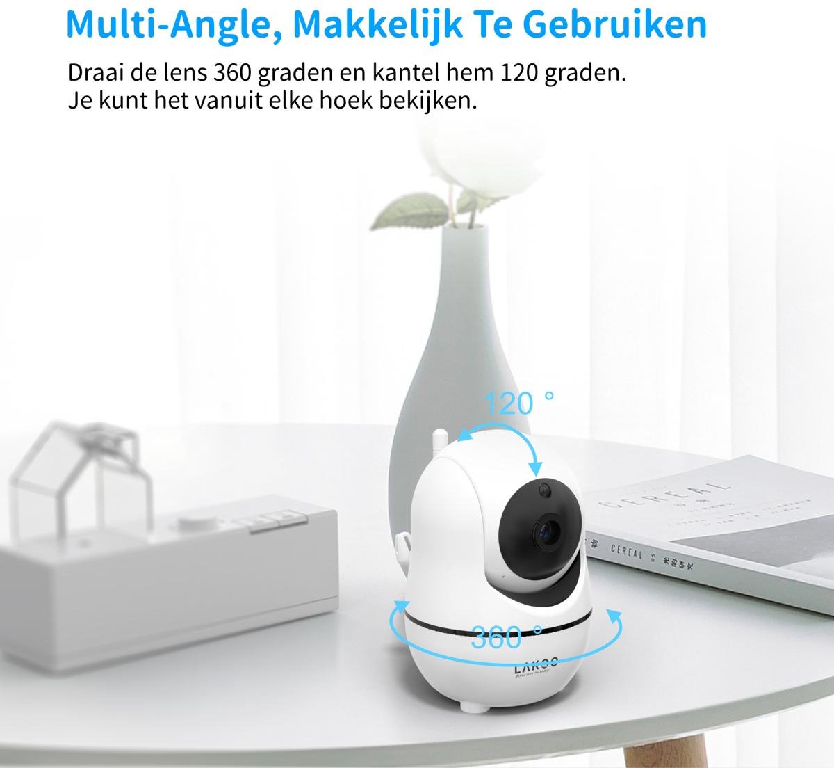 LAKOO HD Babyfoon - met Camera en monitor - 3.5 Inch thumbnail 5