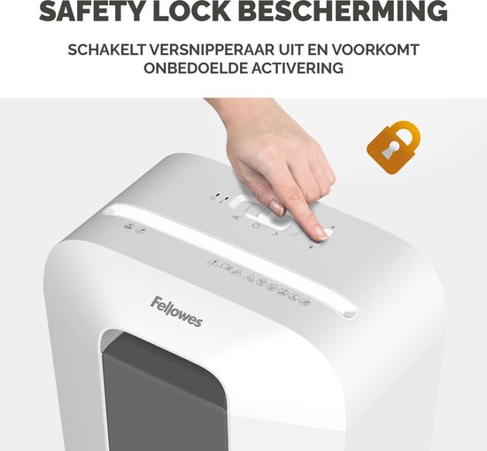 Fellowes LX25 - Destructeur de papier - P4 Cross-Cut - 6 feuilles - 11,5 L - blanc