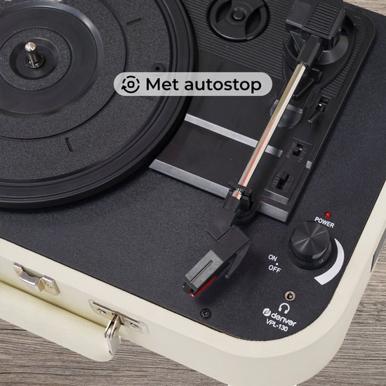 Denver Platenspeler - Ingebouwde Speakers en Versterker - Incl. PC Software - Auto-stop - Retro - VPL130 — afbeelding 5