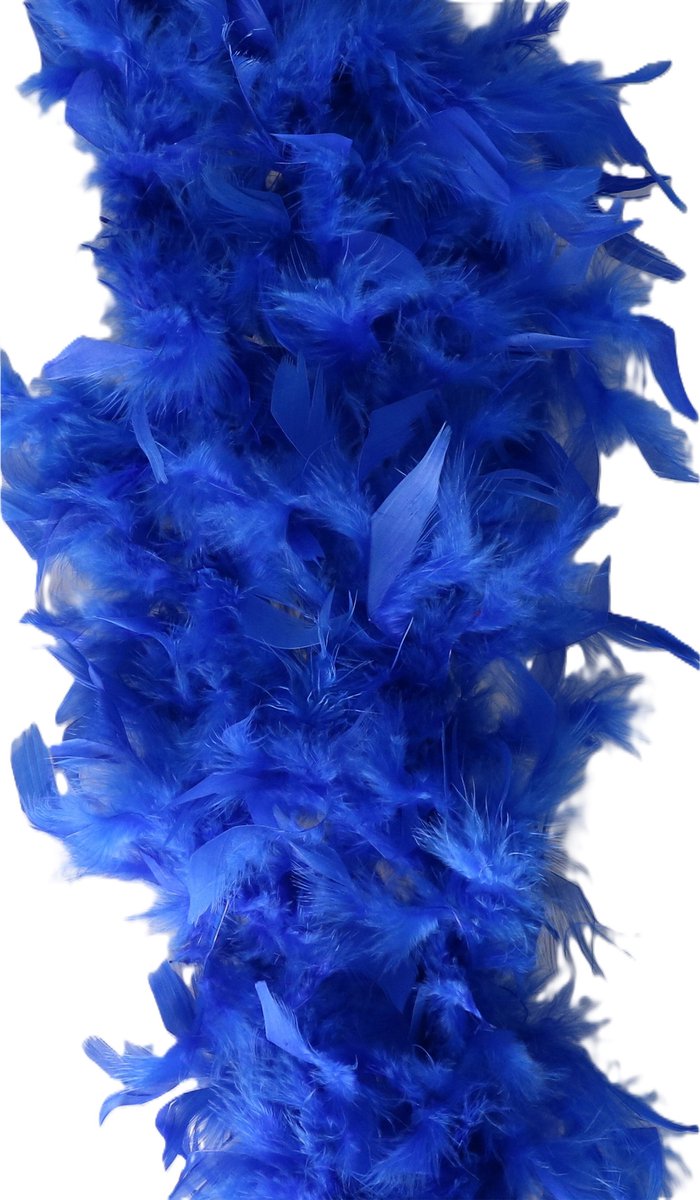 Faram Party Sierveren Boa - Carnaval verkleed accessoire - blauw - 180 cm - 50 gram