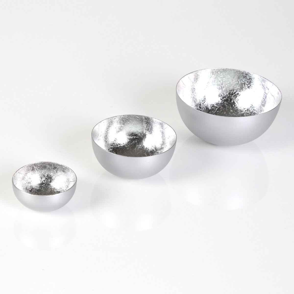 Casa Moro Set van 3 waxinelichthouders Meo zilver