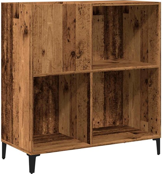 Support d'échelle et fixation plafond vidaXL Platenkast 84,5x38x89 cm bewerkt hout zwart831998