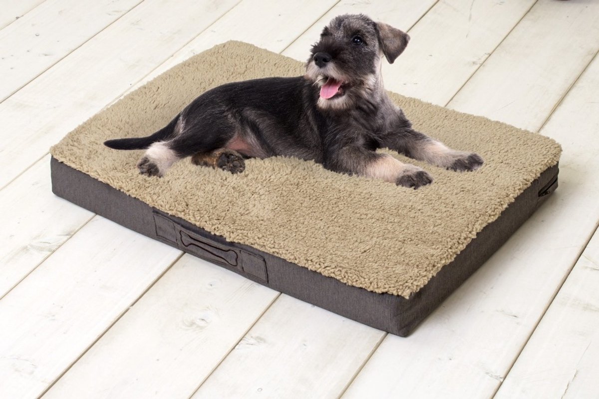 Bol.com Sun Garden Buddy Orthopedisch Hondenkussen 79x60x8cm Beige aanbieding