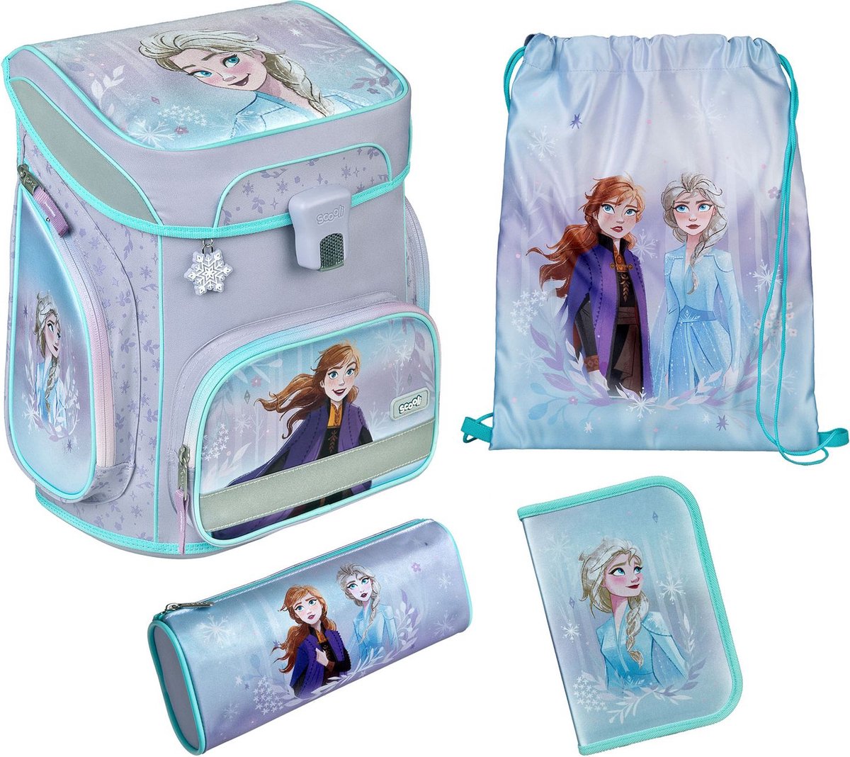Scooli Schooltas EasyFit Schulranzen-Set 5-delig Frozen Paars