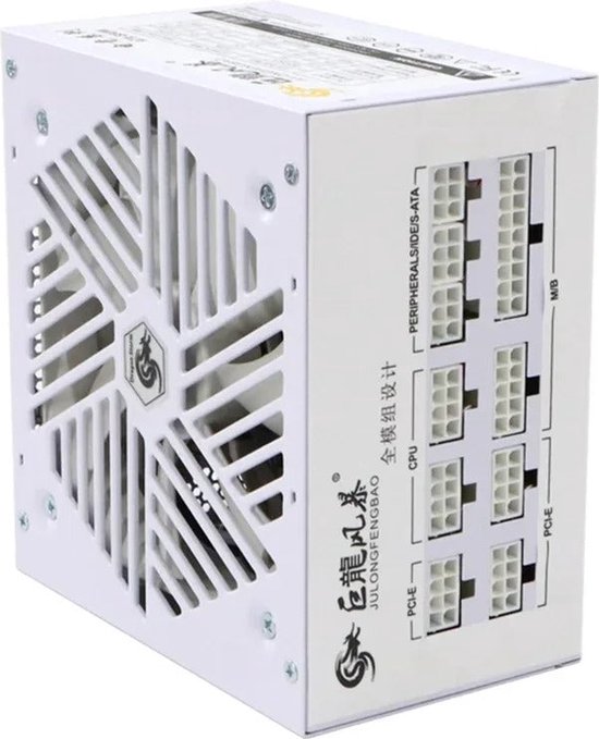 Senlifang - Voeding - Interne voeding - Voor gaming desktopcomputer PSU - 850W - Maximale piek 1000W - Volledig modulair - ATX PSU - 110-240V - Wit