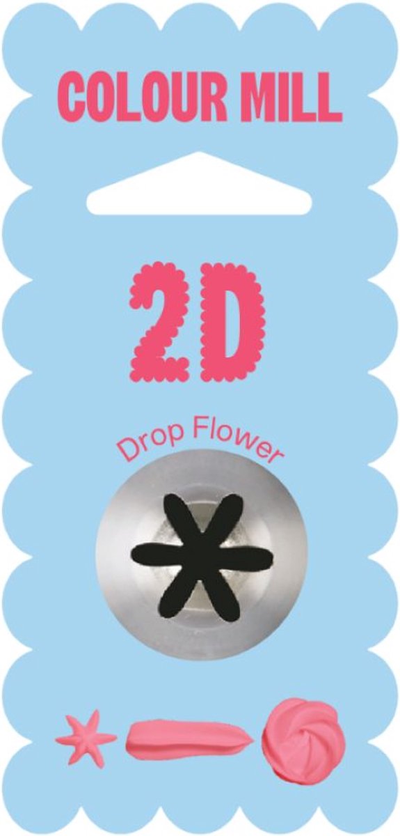Colour Mill Piping Tip - 2D M Drop Flower - Spuitmondje Bloem
