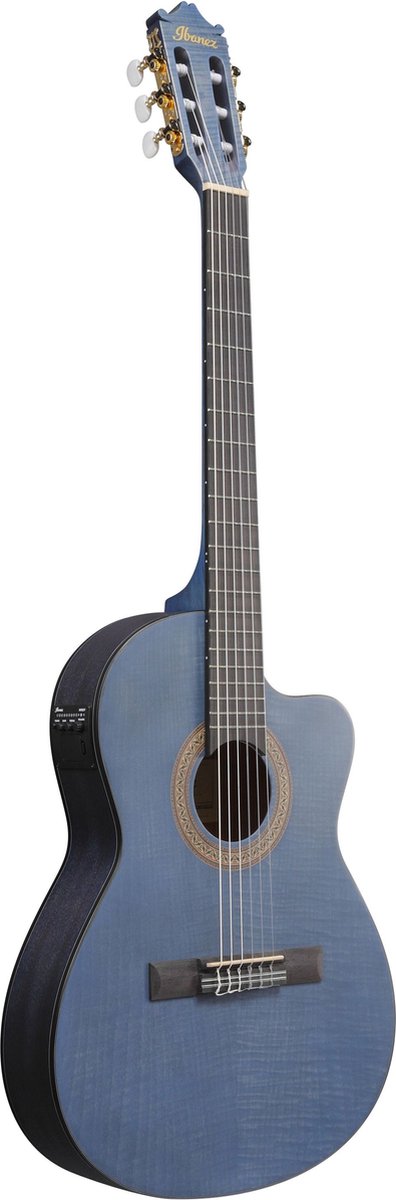 Ibanez GA5FMTCE-OB Thinline Open Pore Blue Berry - 4/4 Klassieke gitaar