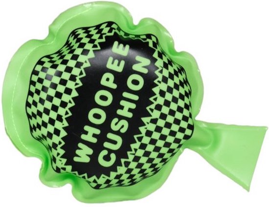 Scheetkussen/scheetzak 9 cm - groen - Fopartikelen - 1 April grappen - poep geluid maken - funny