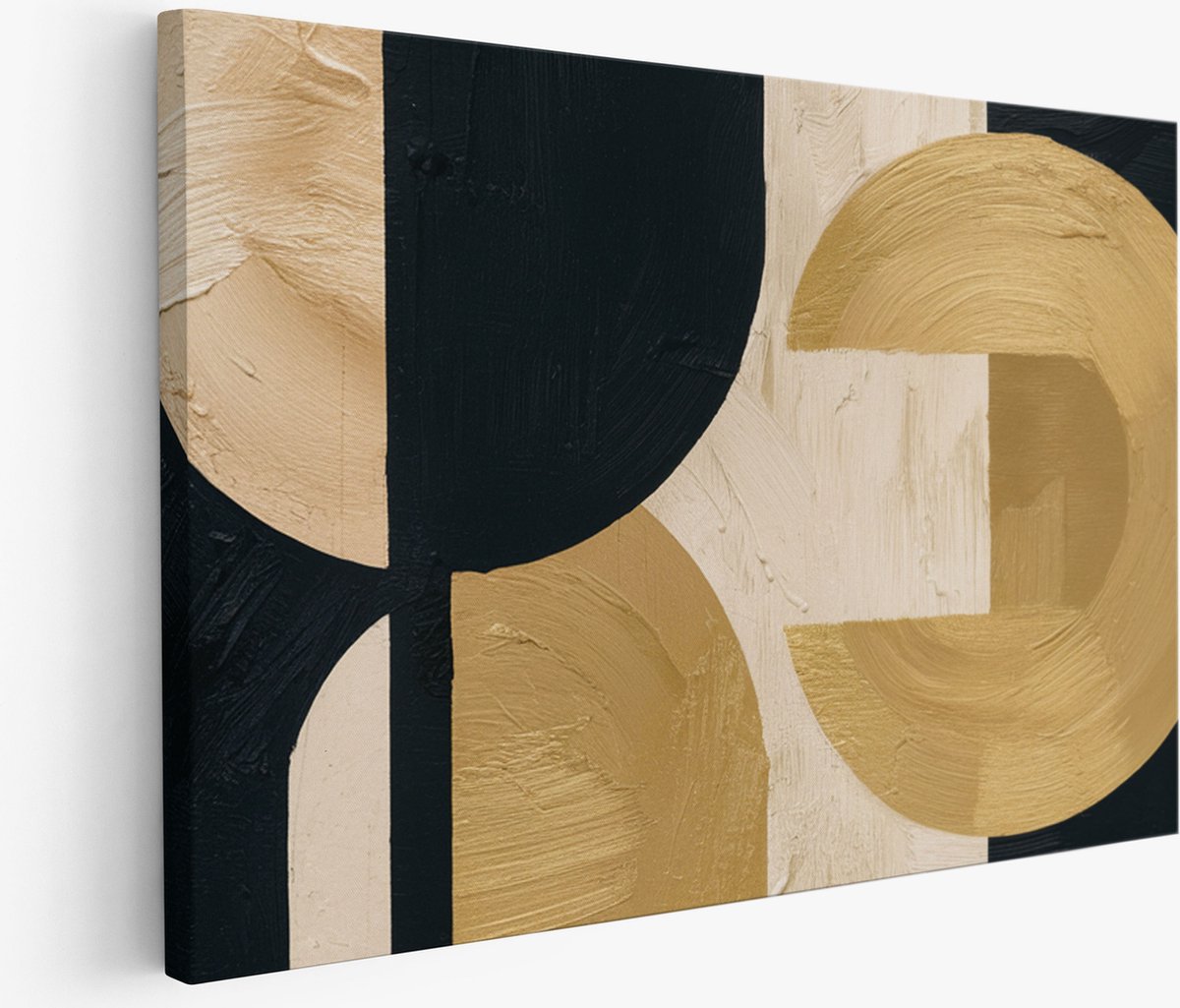 Saammp Muurcirkel Hout - Stilleven - Witte Bloemen - Natuur - Abstract - Ø 90 - Wandcirkel - Wanddecoratie Cirkel - Muurdecoratie Woonkamer - Kantoor Decoratie