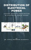 Boekomslag: Distributie van elektrische energie door Dr. Hidaia Mahmood Alassouli met een schema van het elektriciteitsnet.