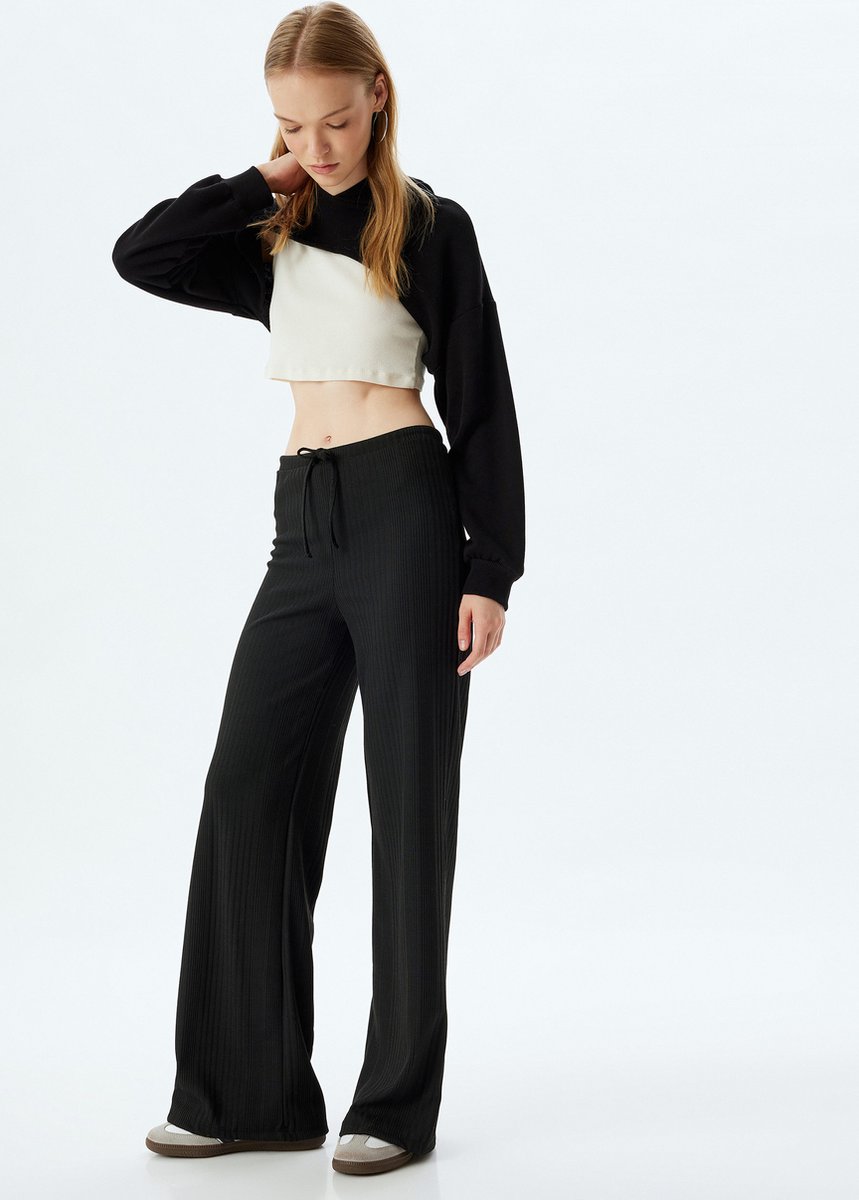 Hoge taille Brede pijpen Broek