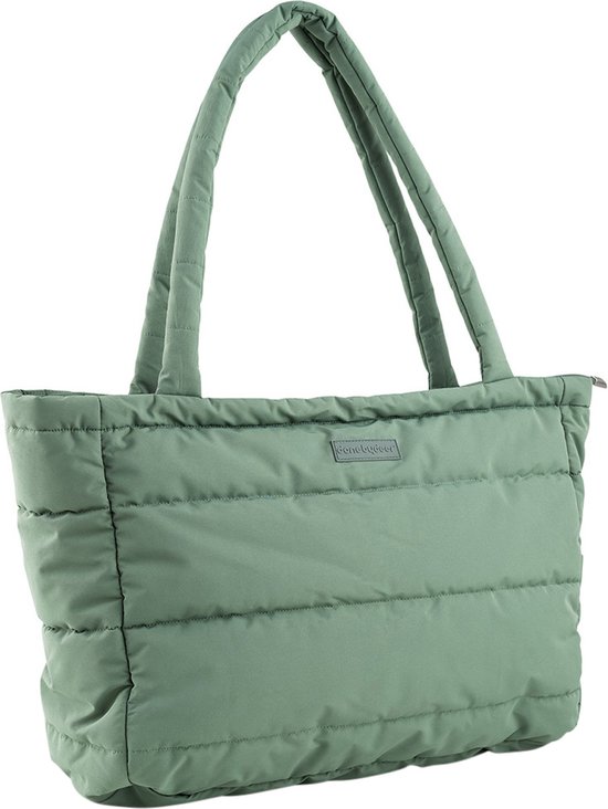 Done By Deer Quilted Changing Tote Bag Green van Done by Deer — afbeelding 3