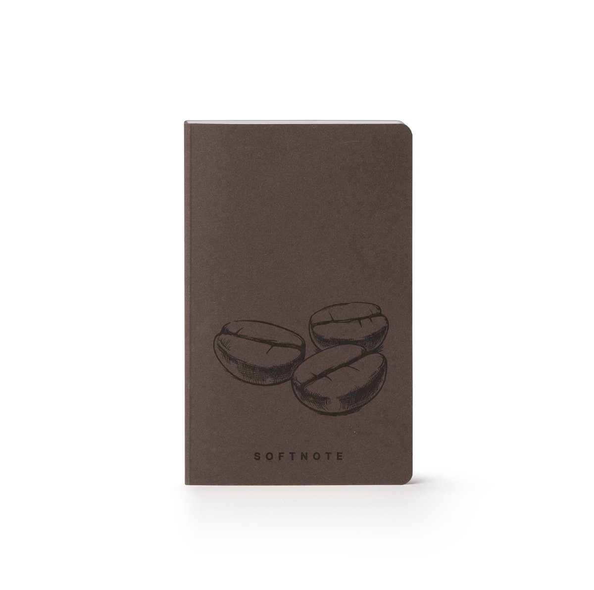 SOFTNOTE notitieboek - 13x21cm - blanco 100gr. - CIRCULAIR PRODUCT - 100% Made in Italy - Coffee