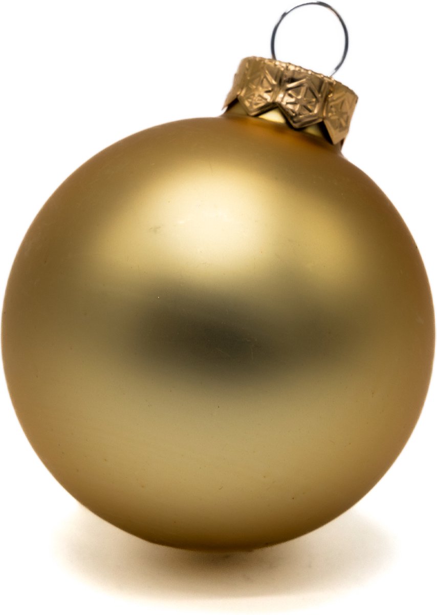Muntel® Kerstballen - Glas - 30 Stuks - Mat - Goud - 57 mm – foto 5
