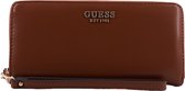 GUESS Portemonnee Laurel SLG Zip Around Wallet Cognac Bruine