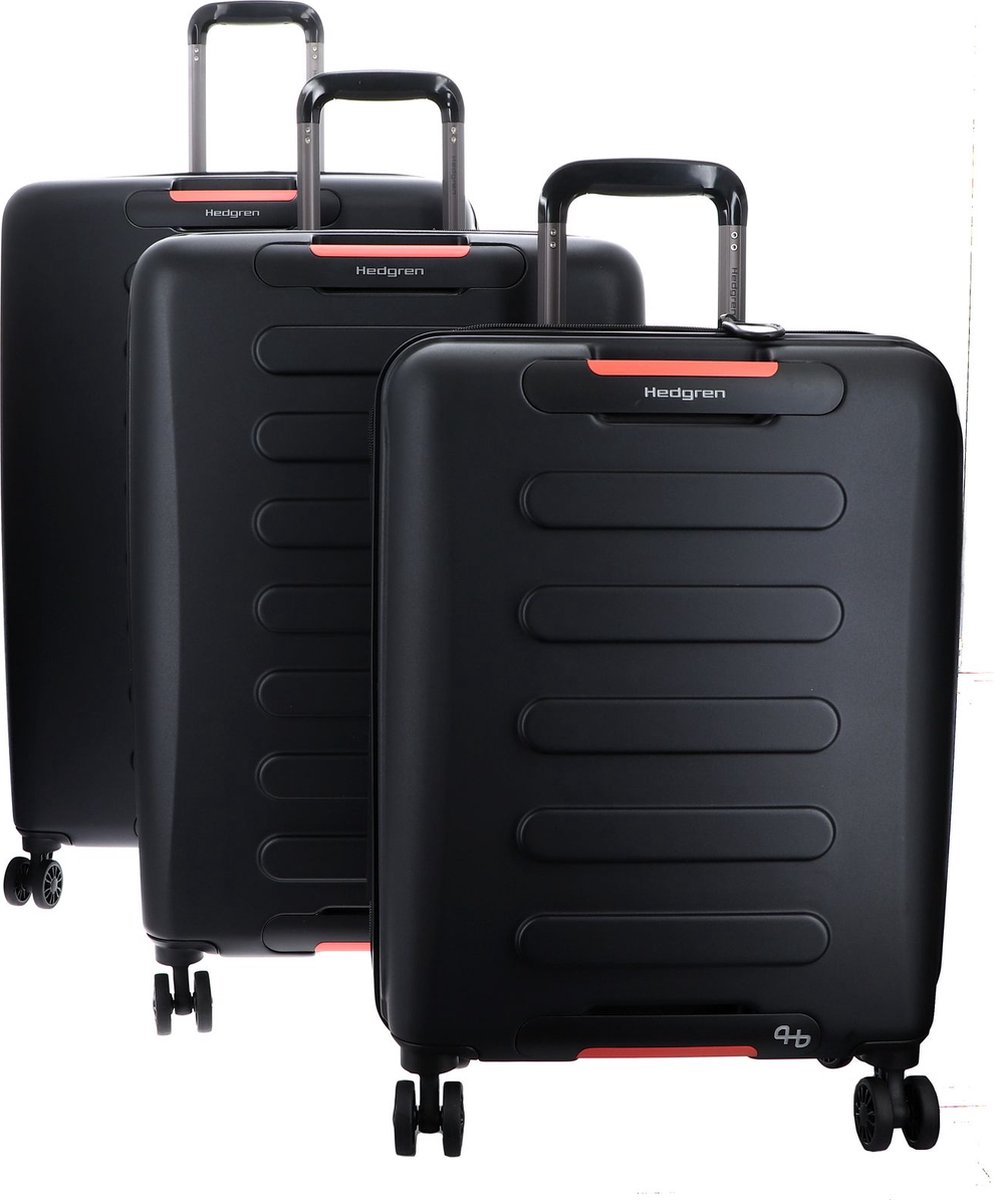 Hedgren Trolley Grip Nest Set Black Zwart 74cm