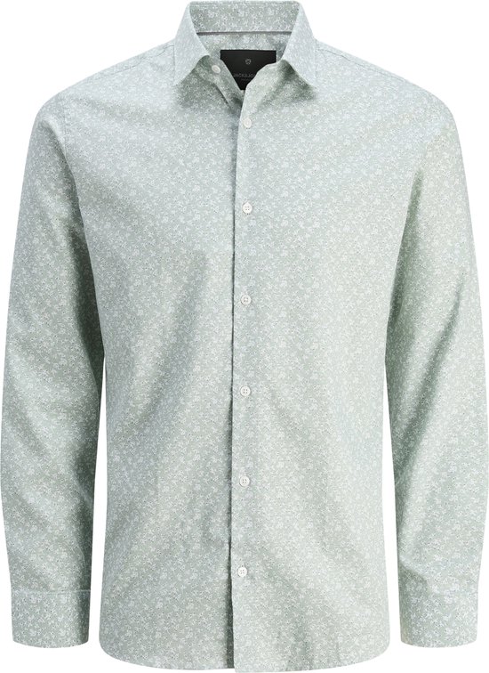 JACK&JONES - JPRBLABARNES PRINT DOBBY L/S SHIRT LN - Heren - Overhemden