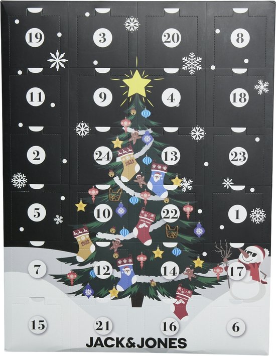 JACK&JONES JACCHRISTMAS Calendrier de l'Avent Hommes Chaussettes (régulières) - Taille ONE SIZE