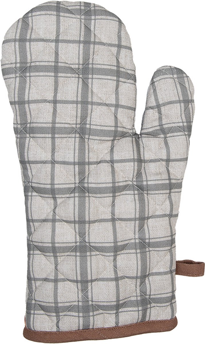 Clayre & Eef Ovenwant Overig 18x30 cm Grijs Katoen Pompoen Herfst decoratie