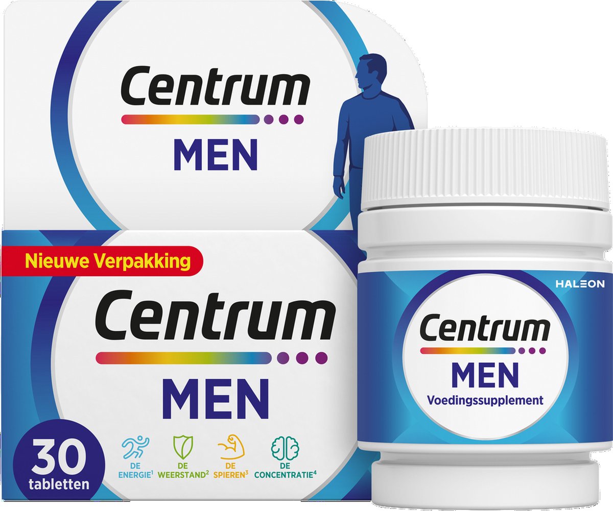 Goedkoopste Centrum - Men - Multivitaminen - Tabletten - 30 stuks