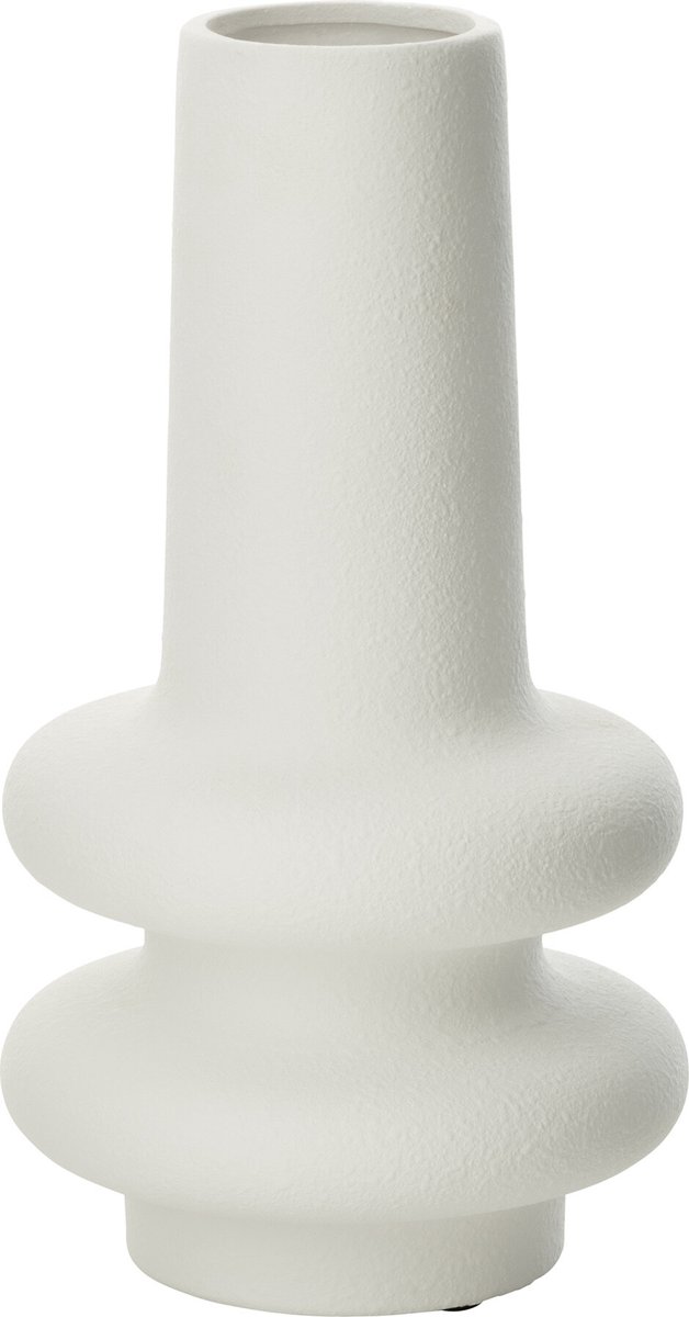 J-Line vaas Lyra - keramiek - wit - small - 32 cm hoog