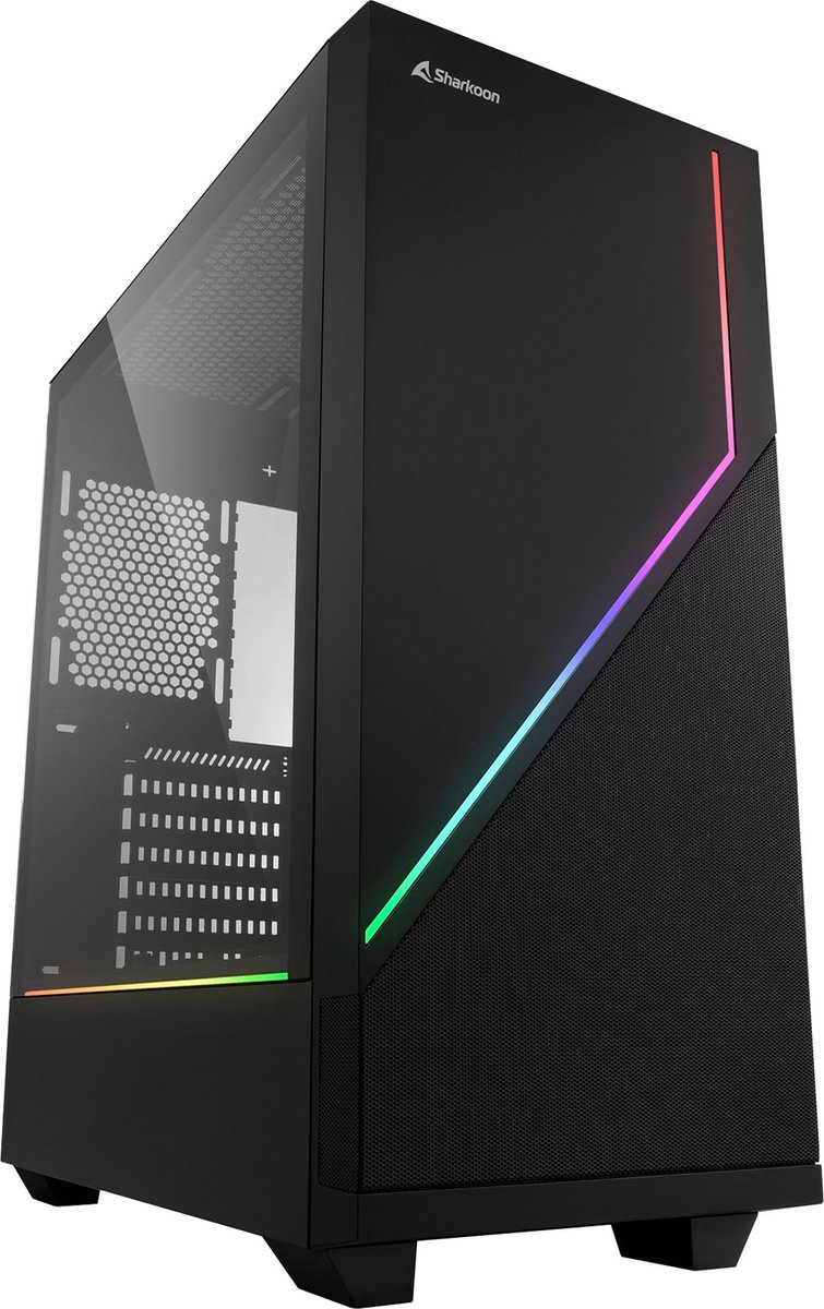 Sharkoon RGB FLOW Midi ATX Tower Zwart