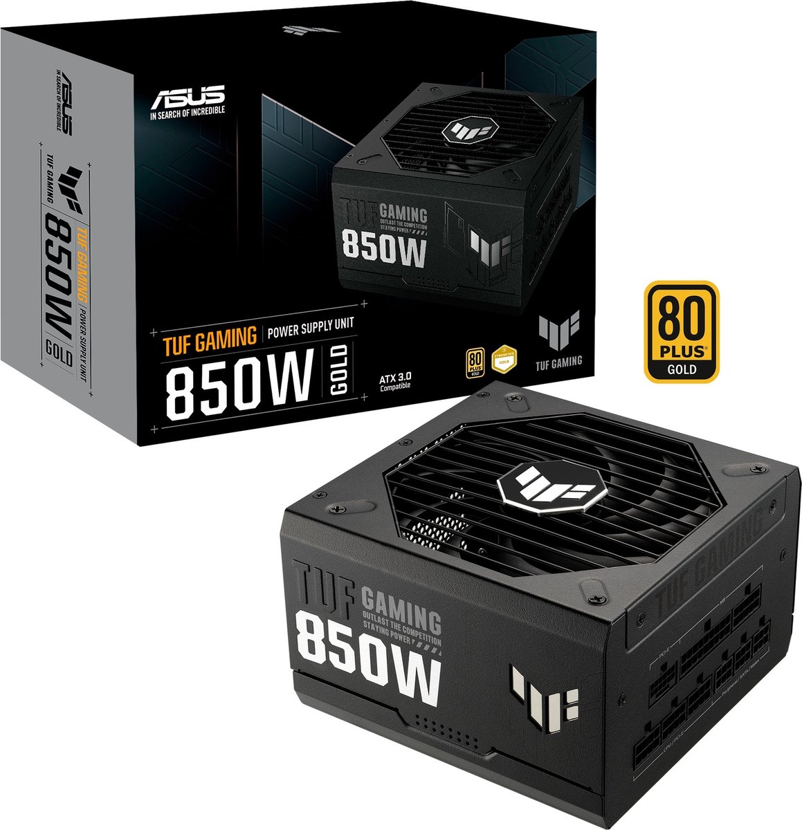 ASUS TUF Gaming 850W Gold, 850 W, 100 - 240 V, 130 W, 850 W, 130 W, 9,6 W