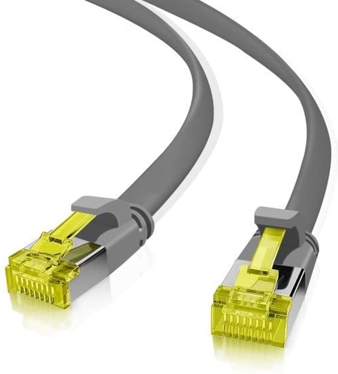Ultra slim Patchkabel S/FTP Cat 6A grijs 5 M - Netwerkkabel - Computerkabel - Kabel