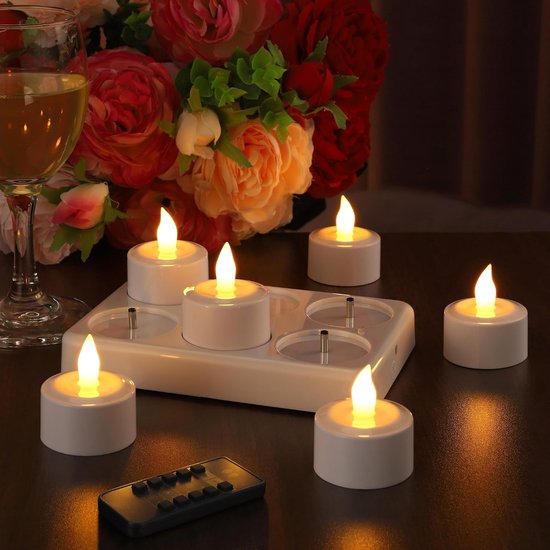 LED-kaars met timer echte waskaars bewegende vlam 19cm