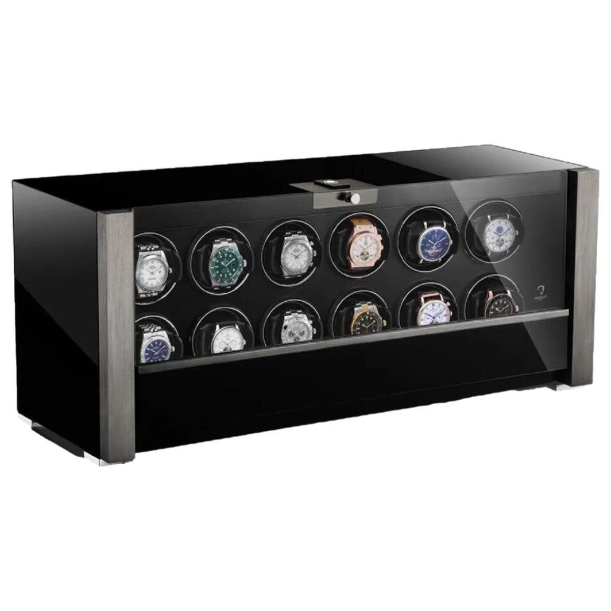 Modalo - 3912114S - Watch Winder voor 12 Horloges - zwart - Victory