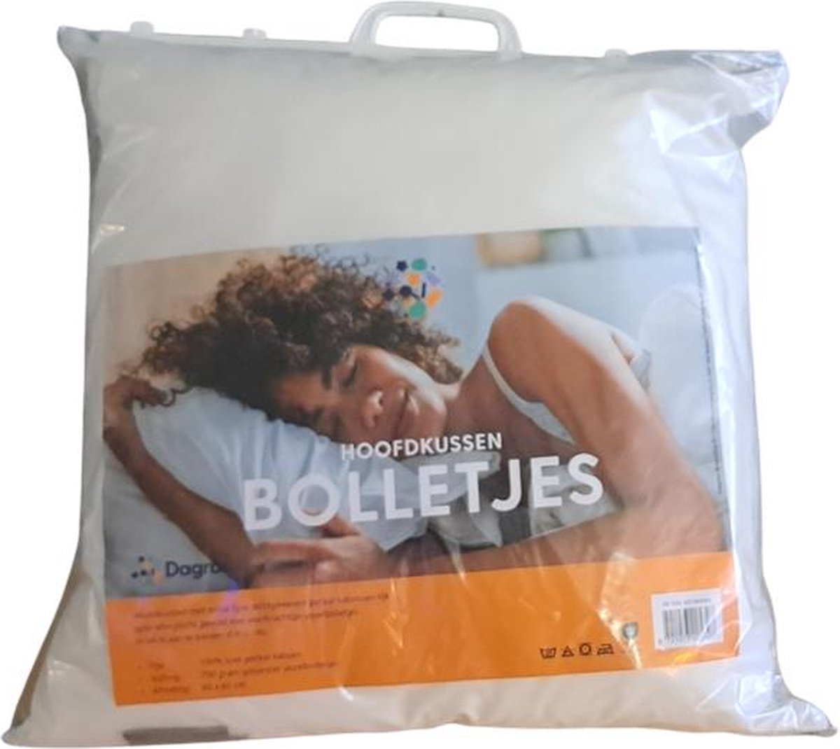 Dagros Hoofdkussen bolletjes 60x60cm