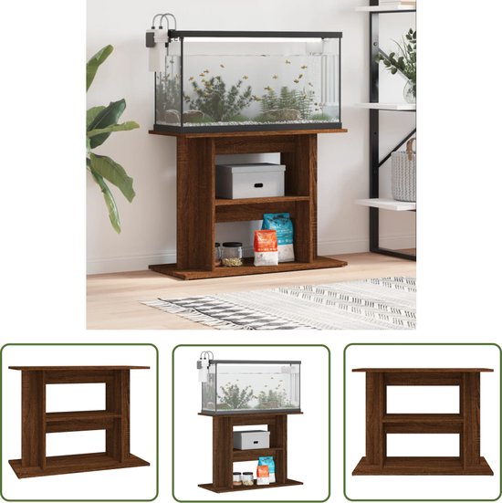 vidaXL Aquariumstandaard 60x30x60 cm bewerkt hout zwart