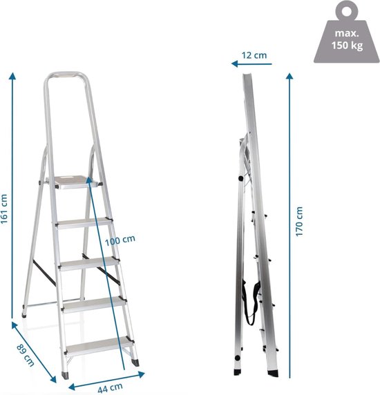 Aluminium Aura Vouwladders 5 treden kopen? | Vergelijk