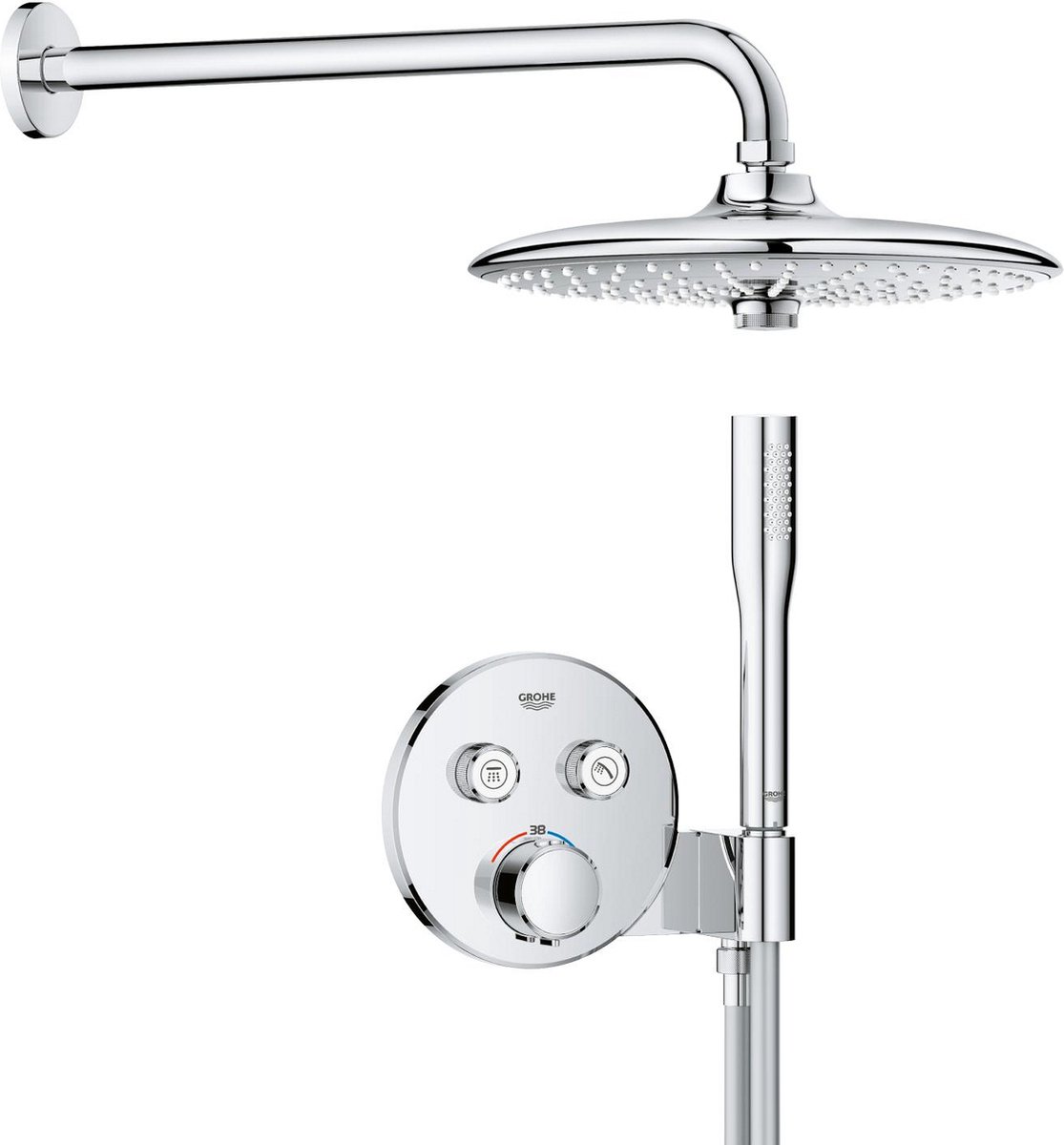 GROHE Precision SmartControl inbouw douchesysteem - Rond bedieningspaneel - Chroom