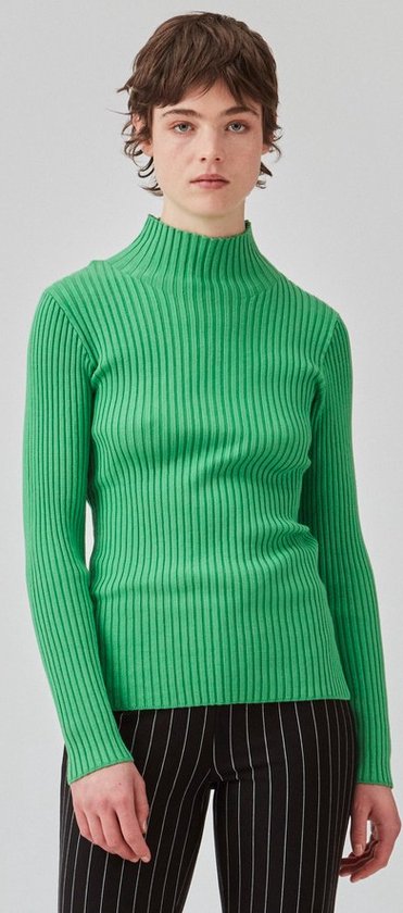 thumbnail: Essentials Heren Coltrui - 100% Katoen Rib Gebreid - Comfortabele Basis Trui Voor Dagelijks Dragen