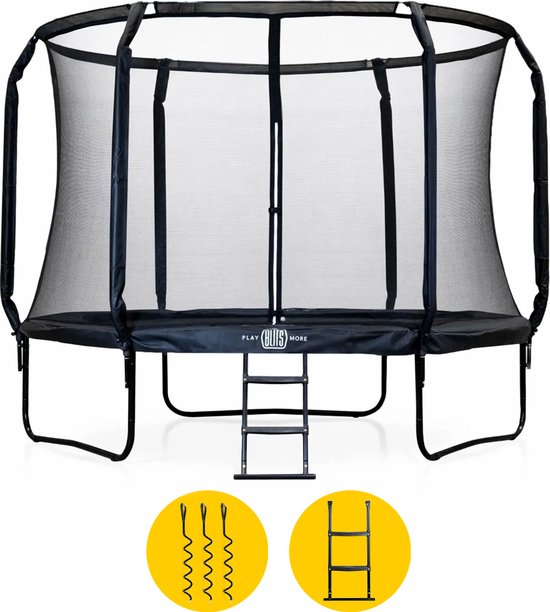 BLITS Urban trampoline - Ø 427 cm - Zwart