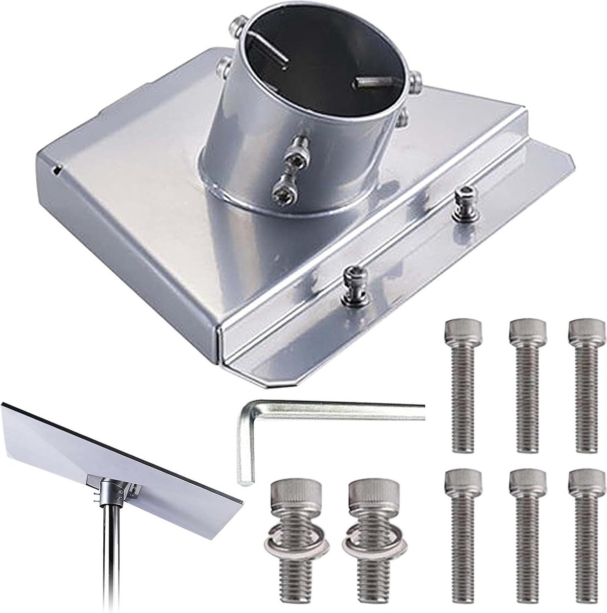 Starlink Gen 3 Pipe Mount Adapter Voor Paalinstallatie - Compatibel Met Starlink Satellietschotel Starlink Gen 3 Pipe Mount Adapter Voor Paalinstallatie - Compatibel Met Starlink Satellietschotel