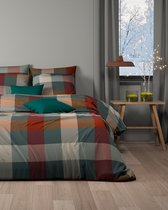 Mistral Home - HOUSSE DE COUETTE - flanelle - 200 x 200 cm + 2x 65 x 65 cm - double - losanges - multicolore