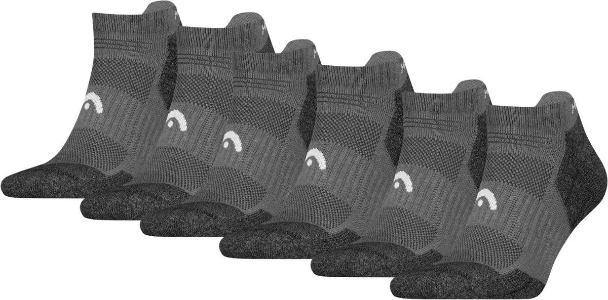 HEAD Wandelsokken All Climates Hiking Sneaker 6 paar Lage Hiking Sokken Grijs