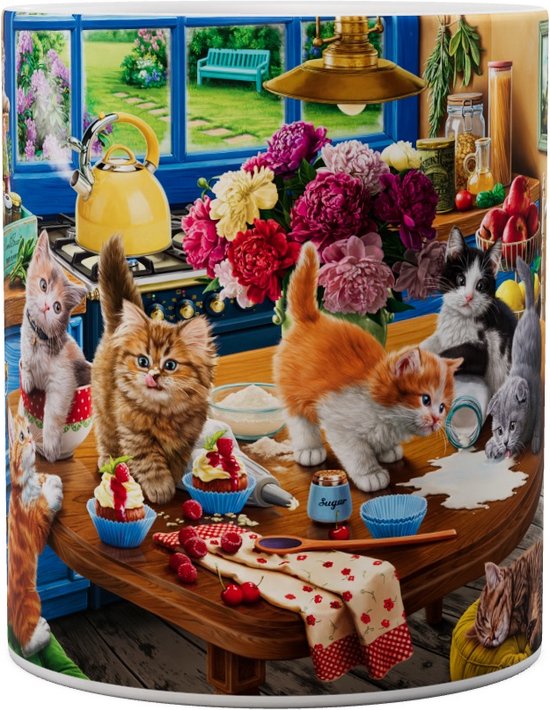 Chats Chatons Dans La Kitchen - Mug 440 ml