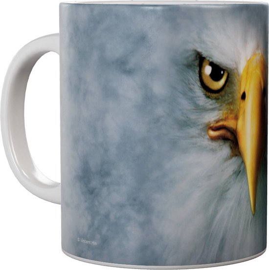 Eagle à tête blanche Big Face - Mug 440 ml