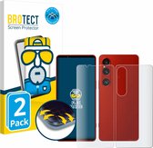 BROTECT - Protection d'écran pour Sony Xperia 1 VI (Avant + Arrière) - Film de protection mat couverture complète (2 Pièces)