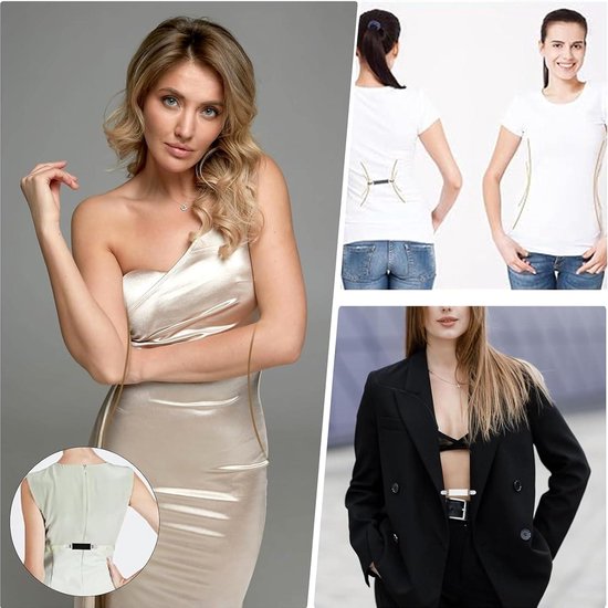 xlwen 4 stuks pullover clip cardigan clip sweater cardigan clips elastische clip unisex jurken gebreide kraag clip broches voor kleding voor kleding blouse jurken sjaal jas (13 x 2,5 cm), 13