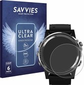 Savvies - Screenprotector voor Garmin Descent Mk1 - Folie Beschermfolie transparant (6 Stuks)