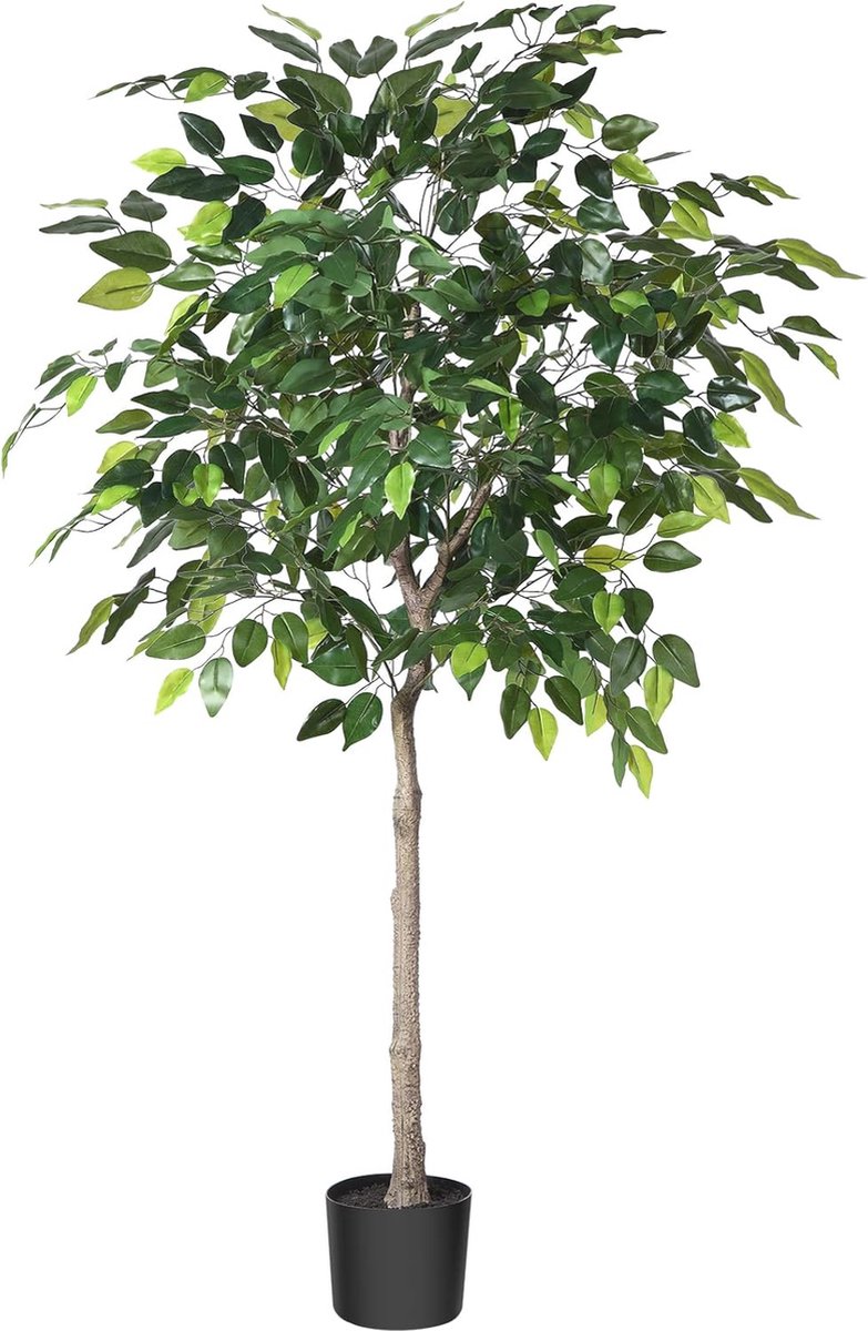 Grote Kunstplant Ficus Benjamina 150 cm - Realistische Kunstboom voor Huis en Kantoor