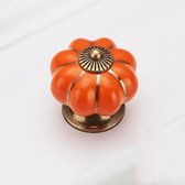 Elegante Set van 6 Antieke Pompoen Knoppen voor Kasten en Meubels