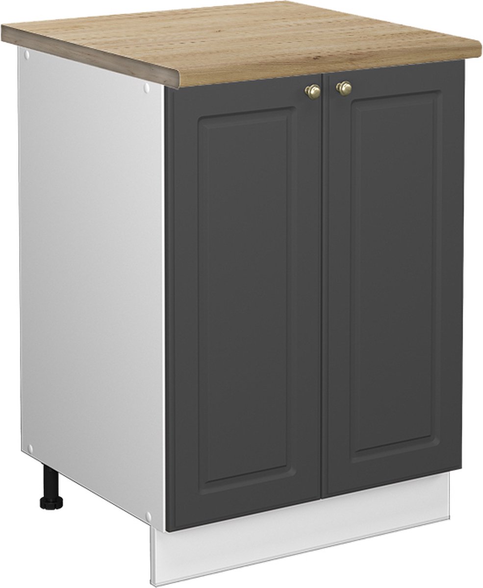 Vicco Fame-Line Keukenonderkast – 60 cm, WB Eik Antraciet-goud